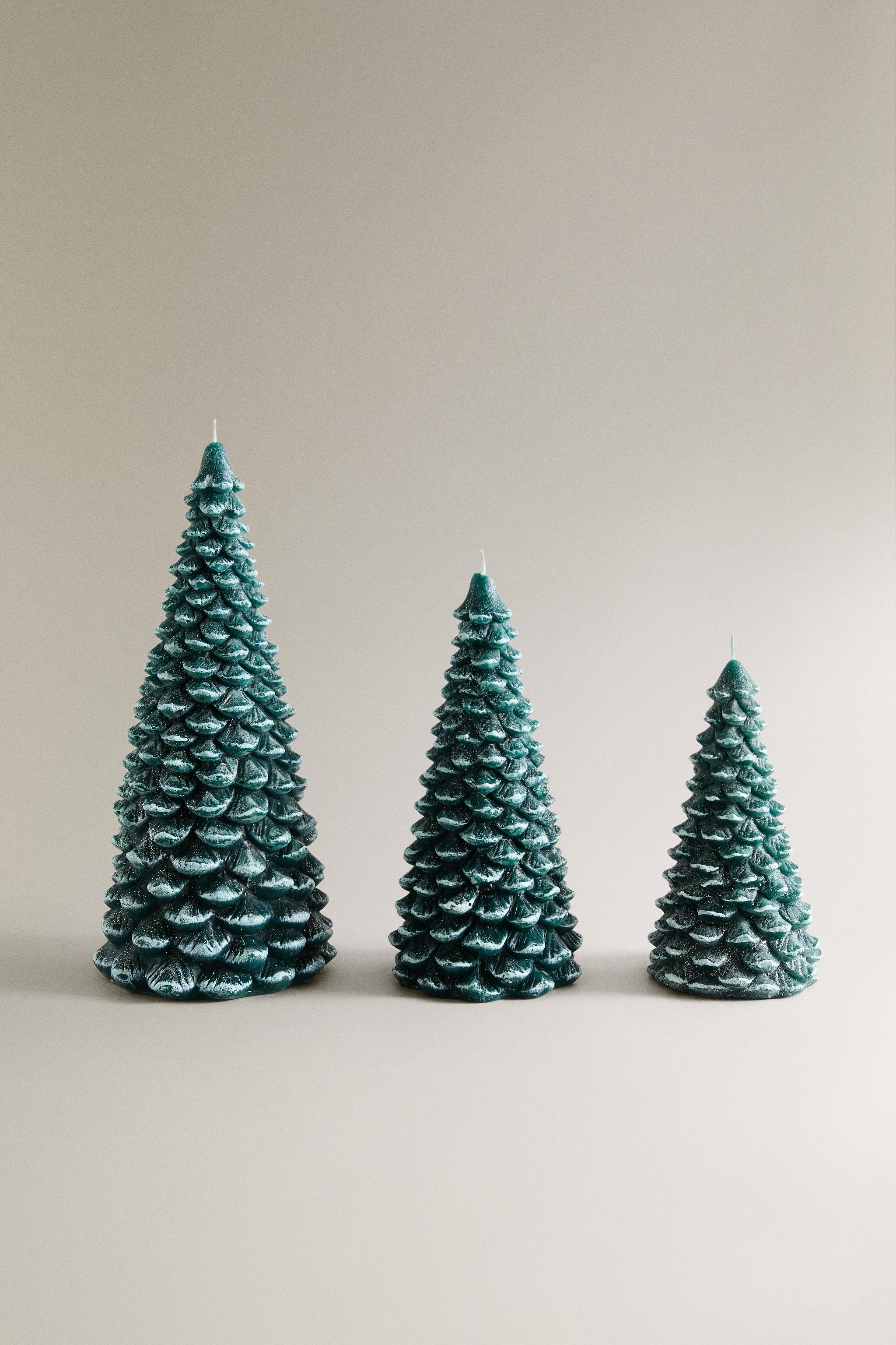 CHRISTMAS FIR TREE SNOWY CANDLE